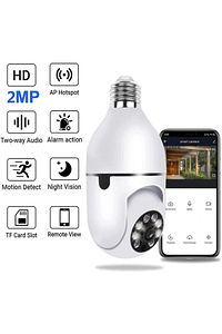 Wifi 360 Panoramik Ampul Kamera Güvenlik Kamerası Çift Wifi 360 Derece Gece Görüşlü (Lisinya) ürün fotoğrafı