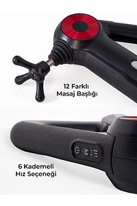 12 Başlıklı Vurmalı Masaj Aleti Spor Sonrası Titreşimli Masaj Tabancası ürün fotoğrafı