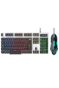 Kablolu Gaming oyuncu Klavye Mouse Mousepad Set Mouse Pad Gamer Işıklı ürün fotoğrafı