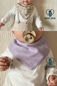 12 Adet %100 Organik Müslin Çift Katlı Bebek Fuları Yakalık Mama Ve Salya Önlüğü ürün fotoğrafı