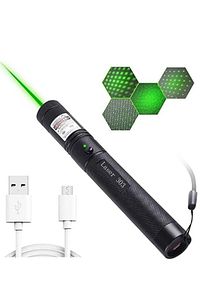 Ultra Kaliteli Uzun Menzilli Usb Şarjlı Yeşil Lazer- Kedi Oyuncağı Lazeri ürün fotoğrafı