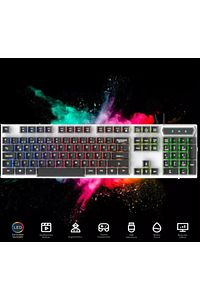 Kablolu Gaming oyuncu Klavye Mouse Mousepad Set Mouse Pad Gamer Işıklı ürün fotoğrafı