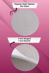 Kaymaz Tabanlı Makinede Yıkanabilir Sade Kesme Rulo Yolluk Ar579 ürün fotoğrafı