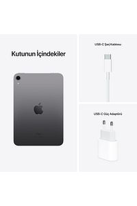 iPad Mini 6. Nesil 64 GB 8.3" Wi-Fi Uzay Grisi Tablet (Apple Türkiye Garantili) ürün fotoğrafı