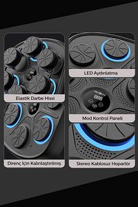 Yeni Nesil Kum Torbası Boks Makinesi Bluetooth Hoparlör Rgb Müzikli Genç Yetişkin Eldiven Hediyeli ürün fotoğrafı