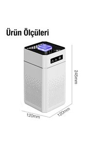 Ev Ofis için Ultrasonik Hava Temizleyici Kötü Koku Giderme Cihazı BEYAZ ürün fotoğrafı