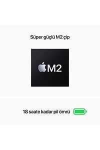 Macbook Air 13.6" M2 8gb 256gb Ssd Uzay Grisi ürün fotoğrafı