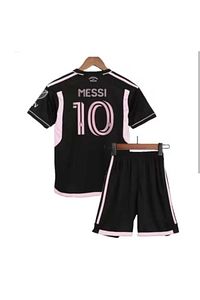 Inter Miami Messi 10 Numara Siyah-pembe Şortlu Çocuk Forması ürün fotoğrafı