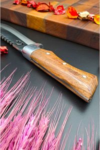 Outdoor Bıçak Piknik Rambo Doğa Dağ Kamp Bıçağı El Yapımı Kılıfl Hediyeli ( Ceviz Ağacı) 28 Cm ürün fotoğrafı