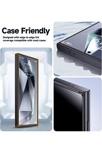 Samsung Galaxy S24 Ultra Uyumlu Hayalet Ekran Koruyucu Takma Aparatlı Kolay Kurulum Temperli Cam ürün fotoğrafı