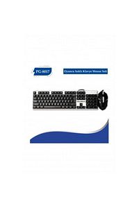 Pg-8017 Oyuncu Isıklı Klavye Mause Seti Klavye + Mouse Seti ürün fotoğrafı