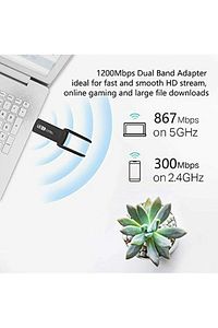 Ac1200 Mbps Dual Band USB 3.0 Adaptör Kablosuz Wi-Fi Alıcı ürün fotoğrafı