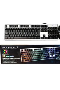 Pg-8017 Oyuncu Isıklı Klavye Mause Seti Klavye + Mouse Seti ürün fotoğrafı