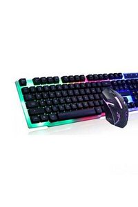 Pg-8017 Oyuncu Isıklı Klavye Mause Seti Klavye + Mouse Seti ürün fotoğrafı