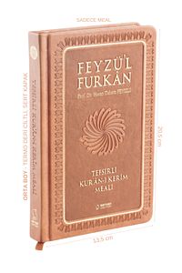Feyzü'l Furkân Tefsirli Kur'an-ı Kerim Meali (ORTA BOY-SADECE MEAL-CİLTLİ) Taba ürün fotoğrafı