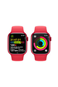 Watch Series 9 GPS + Cellular 41mm (PRODUCT)RED Alüminyum Kasa ve (PRODUCT)RED Spor Kordon - M/L ürün fotoğrafı