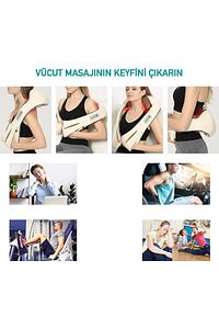 2024 Model Ovmalı Isıtmalı Masaj Aleti Boyun Sırt Bel Omuz Tüm Vücut Masaj Cihazı ürün fotoğrafı