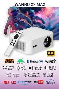 X2 Max Projeksiyon Cihazı- Beyaz ürün fotoğrafı