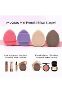 Parmak Makyaj Süngeri - Mini Puf Kapatıcı Pudra Süngeri 4 Adet ürün fotoğrafı