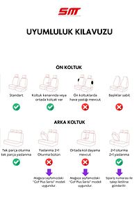 Dacia Duster Uyumlu Universal Oto Koltuk Kılıfı Gof Siyah-kırmızı ürün fotoğrafı