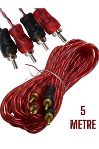 Sn-rca 5m 5 Metre Amfi Rca Kablo Tetik Kablolu Amfi Kablo 5 Metre 1. Sınıf Kalite Ben Audıo ürün fotoğrafı