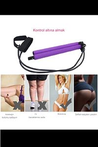 Portable Pilates Studio Jimnastik Egzersiz Çubuğu Pilates Direnç Lastiği ürün fotoğrafı