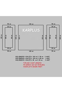 Karplıs Dekoratif Boyanabilir 4 cm Duvar Çıtası Kesimli Hazır Paket ürün fotoğrafı