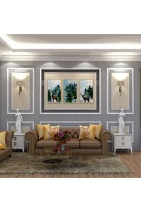 Karplıs Dekoratif Boyanabilir 4 cm Duvar Çıtası Kesimli Hazır Paket ürün fotoğrafı