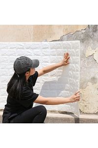70x500cm Tek Parça Tuğla Desenli Salon Ofis Karavan Banyo Kendinden Yapışkanlı Paneli Kağıdı ürün fotoğrafı