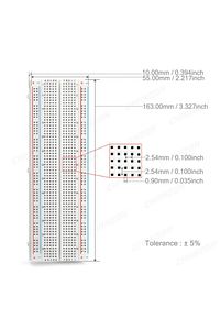 Breadboard Mb-102 830 Hücre Mb102 Büyük Boy Bread Board Protoboard Prototip Elektronik Deney ürün fotoğrafı