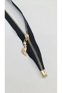 Çanta Fermuarı 35 Cm Siyah Gold Aksesuar Elcik Ve Stop Detaylı ürün fotoğrafı