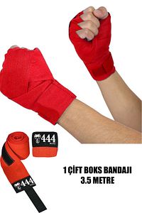 Boks Kickbox Muay Thai Sanda El Bandajı 3,5 Metre X 2 Adet Çift Boks Bandajı Sargı Bandaj ürün fotoğrafı