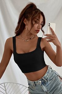 Kadın Siyah 8021 Askılı Cop Top Büstiyer ürün fotoğrafı