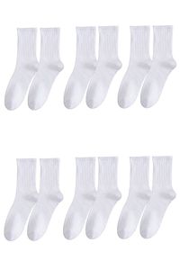 Unisex 6 Çift Düz Tenis Model Çorap ürün fotoğrafı