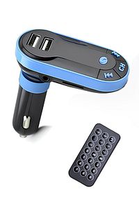 Usb Bağlantı Girişli Kumandalı Fm Transmitter Bluetooth Araç Kiti Oto Çakmaklı  Bulutut Şarj Aleti ürün fotoğrafı
