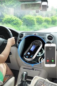 Usb Bağlantı Girişli Kumandalı Fm Transmitter Bluetooth Araç Kiti Oto Çakmaklı  Bulutut Şarj Aleti ürün fotoğrafı