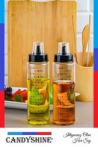 Sızdırmaz Premium Cam Yağlık Damlatmaz Şık Cam Yağdanlık Akıtmaz Lüx Cam Yağ Sirke Şişesi 500 ml ürün fotoğrafı