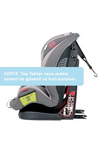 Multifix Aero Plus 9-36kg Isofix Oto Koltuğu Gri ürün fotoğrafı