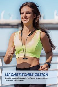 130 Saat Uzun Kullanım Süresi Sporcu Bluetooth Kulaklık Boyun Bantlı Ense Tipi Mıknatıslı Kablosuz ürün fotoğrafı