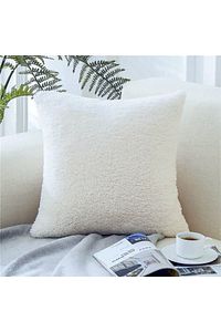 Peluş Teddy Puffy Dekoratif Yastık Kırlent Kılıfı 43x43 ürün fotoğrafı