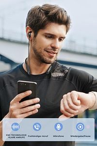 130 Saat Uzun Kullanım Süresi Sporcu Bluetooth Kulaklık Boyun Bantlı Ense Tipi Mıknatıslı Kablosuz ürün fotoğrafı