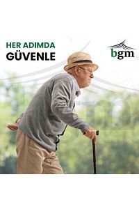 Baston Ayarlanabilir Denge Bastonu - Kahverengi/Bronz - Asa Alüminyum Yüksek Kalite ürün fotoğrafı