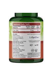 Zinc 15 Mg 100 Kapsül ürün fotoğrafı