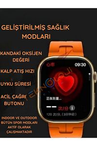 Watch 9 Mini Akıllı Saat Smart Watch 41mm 1.75inç Amoled Ekran Chatgpt 128mb Hafıza Kordon Hediyeli ürün fotoğrafı