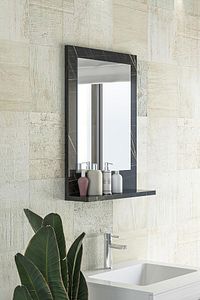 Verona 45x60cm Sonata Raflı Dresuar Hol Koridor Duvar Salon Banyo Wc Ofis Çocuk Yatak Odası Boy Ayna ürün fotoğrafı