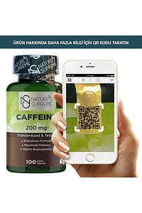 Supreme Caffeine Takviye Edici Gıda 200 Mg 100 Kapsül ürün fotoğrafı