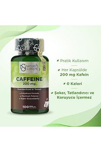 Supreme Caffeine Takviye Edici Gıda 200 Mg 100 Kapsül ürün fotoğrafı