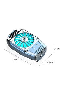 Işıklı Şarjlı Telefon Soğutucu Oyun Hızlandırıcı Telefon Soğutucu Fan 4.6-6.5 inç uyumlu ürün fotoğrafı
