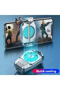 Işıklı Şarjlı Telefon Soğutucu Oyun Hızlandırıcı Telefon Soğutucu Fan 4.6-6.5 inç uyumlu ürün fotoğrafı