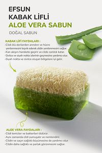 Doğal Kabak Lifli El Yapımı 2'li Eşek Sütü Ballı Aloe Vera Sabunu Premium Set ürün fotoğrafı